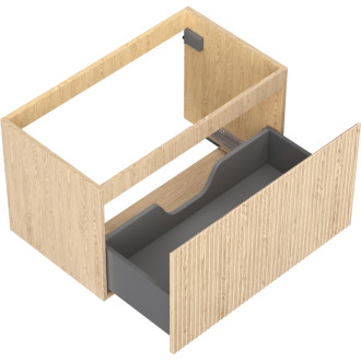 Mexen Rivel kúpeľňová skrinka pod umývadlo 80 cm, 1 zásuvka, drážkovaná, dub - 91A20-08047-1-BF81