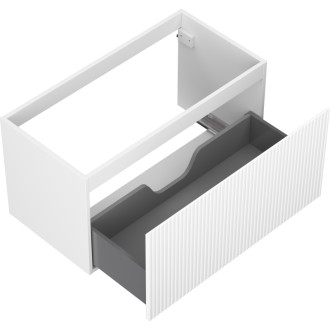 Mexen Rivel kúpeľňová skrinka pod umývadlo 90 cm, 1 zásuvka, drážkovaná, matná biela - 91A20-09047-1-BF01