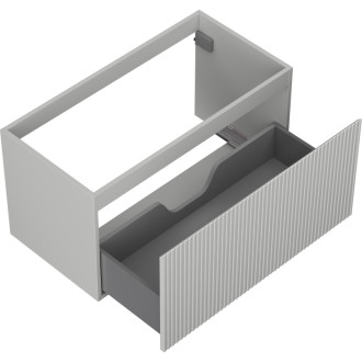 Mexen Rivel kúpeľňová skrinka pod umývadlo 90 cm, 1 zásuvka, drážkovaná, matne šedá - 91A20-09047-1-BF62