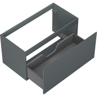 Mexen Rivel kúpeľňová skrinka pod umývadlo 90 cm, 1 zásuvka, drážkovaná, matne šedá - 91A20-09047-1-BF66