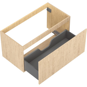 Mexen Rivel kúpeľňová skrinka pod umývadlo 90 cm, 1 zásuvka, drážkovaná, dub - 91A20-09047-1-BF81