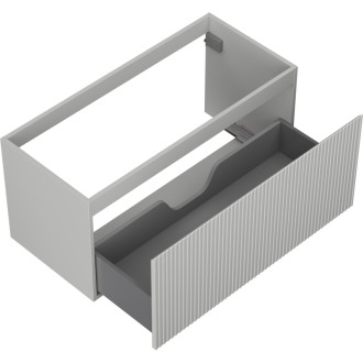 Mexen Rivel kúpeľňová skrinka pod umývadlo 100 cm, 1 zásuvka, drážkovaná, matne šedá - 91A20-10047-1-BF62