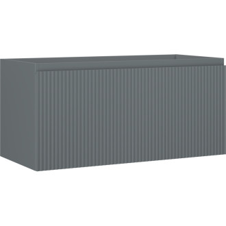 Mexen Rivel kúpeľňová skrinka pod umývadlo 100 cm, 1 zásuvka, drážkovaná, matný grafit - 91A20-10047-1-BF66