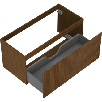 Mexen Rivel kúpeľňová skrinka pod umývadlo 100 cm, 1 zásuvka, drážkovaná, orech - 91A20-10047-1-BF86