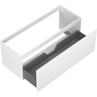 Mexen Rivel kúpeľňová skrinka pod umývadlo 120 cm, 1 zásuvka, drážkovaná, matná biela - 91A20-12047-1-BF01