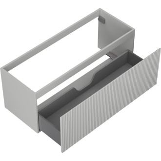 Mexen Rivel kúpeľňová skrinka pod umývadlo 120 cm, 1 zásuvka, drážkovaná, matne šedá - 91A20-12047-1-BF62