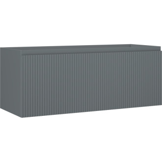 Mexen Rivel kúpeľňová skrinka pod umývadlo 120 cm, 1 zásuvka, drážkovaná, matný grafit - 91A20-12047-1-BF66