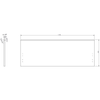 Mexen Rivel kúpeľňová skrinka pod umývadlo 120 cm, 1 zásuvka, drážkovaná, matný grafit - 91A20-12047-1-BF66
