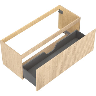 Mexen Rivel kúpeľňová skrinka pod umývadlo 120 cm, 1 zásuvka, drážkovaná, dub - 91A20-12047-1-BF81