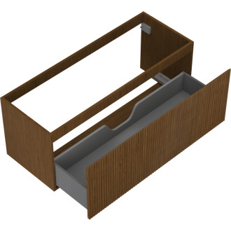 Mexen Rivel kúpeľňová skrinka pod umývadlo 120 cm, 1 zásuvka, drážkovaná, orech - 91A20-12047-1-BF86