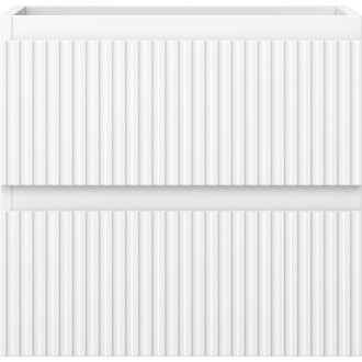 Mexen Rivel kúpeľňová skrinka pod umývadlo 50 cm, 2 zásuvky, drážkovaná, matná biela - 91A20-05047-2-BFF01