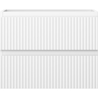 Mexen Rivel kúpeľňová skrinka pod umývadlo 60 cm, 2 zásuvky, drážkovaná, matná biela - 91A20-06047-2-BFF01