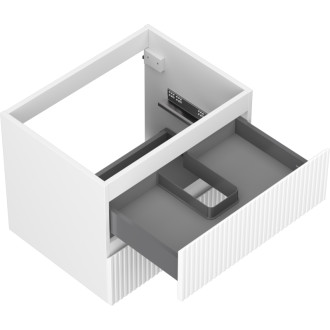 Mexen Rivel kúpeľňová skrinka pod umývadlo 60 cm, 2 zásuvky, drážkovaná, matná biela - 91A20-06047-2-BFF01