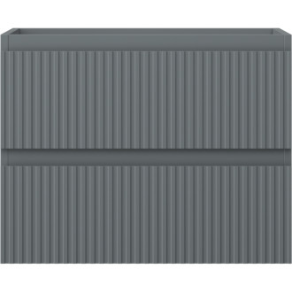 Mexen Rivel kúpeľňová skrinka pod umývadlo 60 cm, 2 zásuvky, drážkovaná, matný grafit - 91A20-06047-2-BFF66