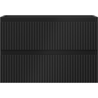 Mexen Rivel kúpeľňová skrinka pod umývadlo 70 cm, 2 zásuvky, drážkovaná, matná čierna - 91A20-07047-2-BFF71