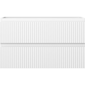 Mexen Rivel kúpeľňová skrinka pod umývadlo 80 cm, 2 zásuvky, drážkovaná, matne biela - 91A20-08047-2-BFF01