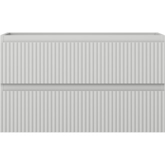 Mexen Rivel kúpeľňová skrinka pod umývadlo 80 cm, 2 zásuvky, drážkovaná, matne šedá - 91A20-08047-2-BFF62