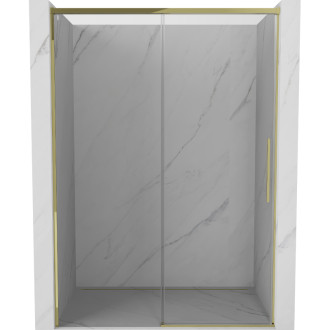 Posuvné sprchové dvere Mexen Rox 155 cm, priehľadné, zlaté - 8C2-155-000-50-00