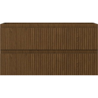 Mexen Rivel kúpeľňová skrinka pod umývadlo 90 cm, 2 zásuvky, drážkovaná, orech - 91A20-09047-2-BFF86