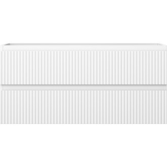 Mexen Rivel kúpeľňová skrinka pod umývadlo 100 cm, 2 zásuvky, drážkovaná, matne biela - 91A20-10047-2-BFF01