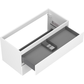 Mexen Rivel kúpeľňová skrinka pod umývadlo 100 cm, 2 zásuvky, drážkovaná, matne biela - 91A20-10047-2-BFF01