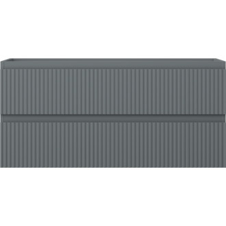 Mexen Rivel kúpeľňová skrinka pod umývadlo 100 cm, 2 zásuvky, drážkovaná, matný grafit - 91A20-10047-2-BFF66