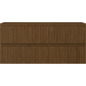 Mexen Rivel kúpeľňová skrinka pod umývadlo 100 cm, 2 zásuvky, drážkovaná, orech - 91A20-10047-2-BFF86