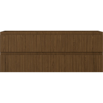 Mexen Rivel kúpeľňová skrinka pod umývadlo 120 cm, 2 zásuvky, drážkovaná, orech - 91A20-12047-2-BFF86