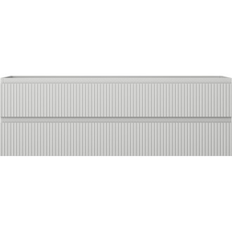 Mexen Rivel kúpeľňová skrinka pod umývadlo 140 cm, 2 zásuvky, drážkovaná, matne šedá - 91A20-14047-2-BFF62