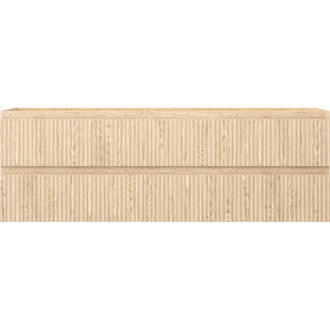 Mexen Rivel kúpeľňová skrinka pod umývadlo 140 cm, 2 zásuvky, drážkovaná, dub - 91A20-14047-2-BFF81