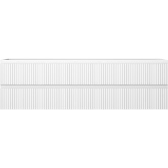 Mexen Rivel kúpeľňová skrinka pod umývadlo 160 cm, 2 zásuvky, drážkovaná, matne biela - 91A20-16047-2-BFF01