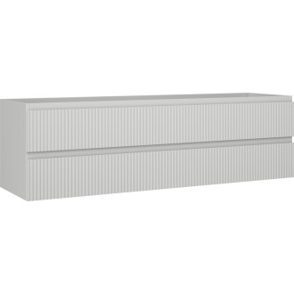 Mexen Rivel kúpeľňová skrinka pod umývadlo 160 cm, 2 zásuvky, drážkovaná, matne šedá - 91A20-16047-2-BFF62