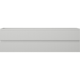 Mexen Rivel kúpeľňová skrinka pod umývadlo 160 cm, 2 zásuvky, drážkovaná, matne šedá - 91A20-16047-2-BFF62