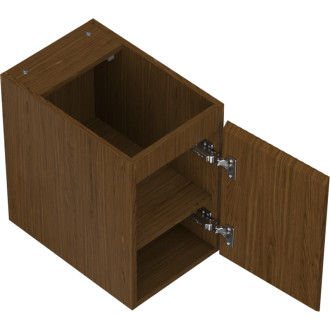 Mexen Rivel kúpeľňová skrinka pod umývadlo 30 cm, 1 dvierka, drážkovaná, orech - 91A21-03047-1-BF86