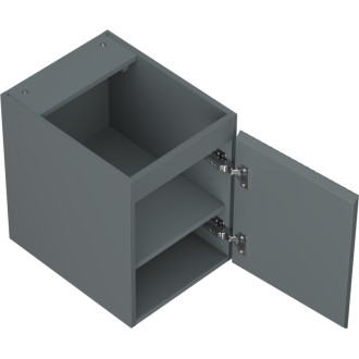 Mexen Rivel kúpeľňová skrinka pod umývadlo 35 cm, 1 dvierka, drážkovaná, matný grafit - 91A21-03547-1-BF66