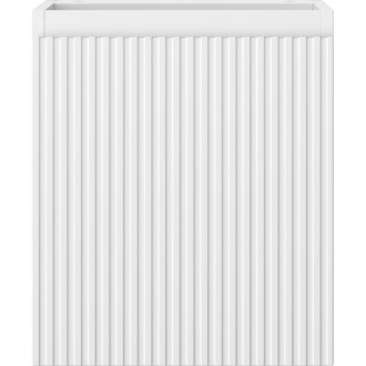 Mexen Rivel kúpeľňová skrinka pod umývadlo 40 cm, 1 dvierka, drážkovaná, matná biela - 91A21-04047-1-BF01