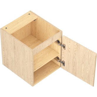 Mexen Rivel kúpeľňová skrinka pod umývadlo 40 cm, 1 dvierka, drážkovaná, dub - 91A21-04047-1-BF81