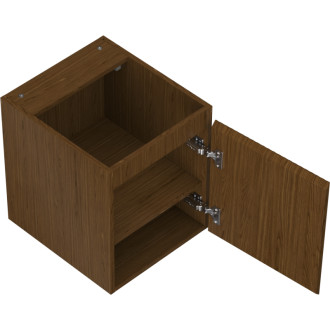 Mexen Rivel kúpeľňová skrinka pod umývadlo 40 cm, 1 dvierka, drážkovaná, orech - 91A21-04047-1-BF86
