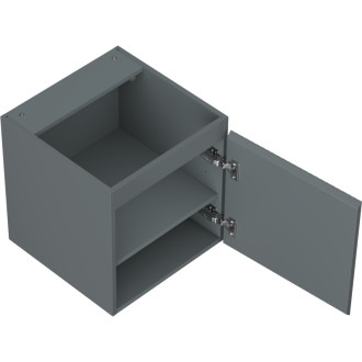 Mexen Rivel kúpeľňová skrinka pod umývadlo 45 cm, 1 dvierka, drážkovaná, matný grafit - 91A21-04547-1-BF66