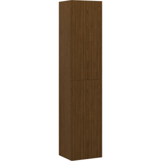 Kúpeľňový stĺp Mexen Rivel 35 cm, 2 dvierka, drážkovaný, orech - 91A21-03016-2-BF86