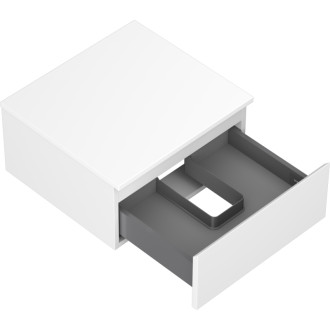 Mexen Orio kúpeľňová skrinka pod umývadlo 50 cm s pracovnou doskou, 1 zásuvka, matná biela - 91A10-05023-1-BFC01