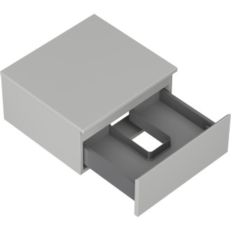 Mexen Orio kúpeľňová skrinka pod umývadlo 50 cm s pracovnou doskou, 1 zásuvka, matne šedá - 91A10-05023-1-BFC62