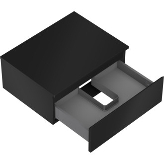 Mexen Orio kúpeľňová skrinka pod umývadlo 60 cm s pracovnou doskou, 1 zásuvka, matná čierna - 91A10-06023-1-BFC71