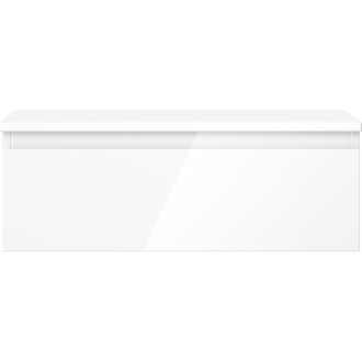 Mexen Orio kúpeľňová skrinka pod umývadlo 70 cm s pracovnou doskou, 1 zásuvka, lesklá biela - 91A10-07023-1-BFC00