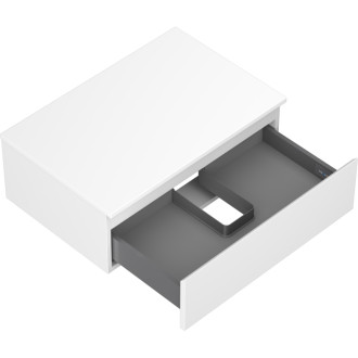 Mexen Orio kúpeľňová skrinka pod umývadlo 70 cm s pracovnou doskou, 1 zásuvka, matná biela - 91A10-07023-1-BFC01