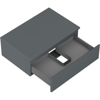 Mexen Orio kúpeľňová skrinka pod umývadlo 70 cm s pracovnou doskou, 1 zásuvka, matný grafit - 91A10-07023-1-BFC66