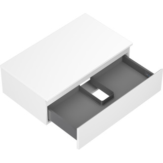 Mexen Orio kúpeľňová skrinka pod umývadlo 80 cm s pracovnou doskou, 1 zásuvka, matná biela - 91A10-08023-1-BFC01