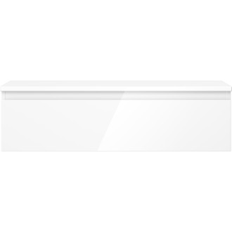 Mexen Orio kúpeľňová skrinka pod umývadlo 90 cm s pracovnou doskou, 1 zásuvka, lesklá biela - 91A10-09023-1-BFC00