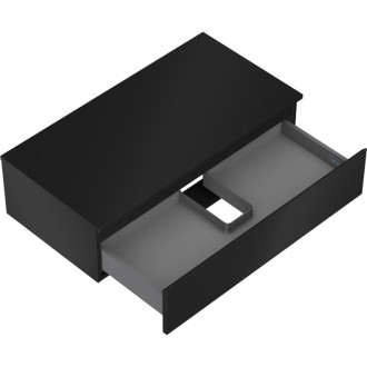 Mexen Orio kúpeľňová skrinka pod umývadlo 90 cm s pracovnou doskou, 1 zásuvka, matná čierna - 91A10-09023-1-BFC71