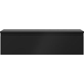 Mexen Orio kúpeľňová skrinka pod umývadlo 90 cm s pracovnou doskou, 1 zásuvka, matná čierna - 91A10-09023-1-BFC71